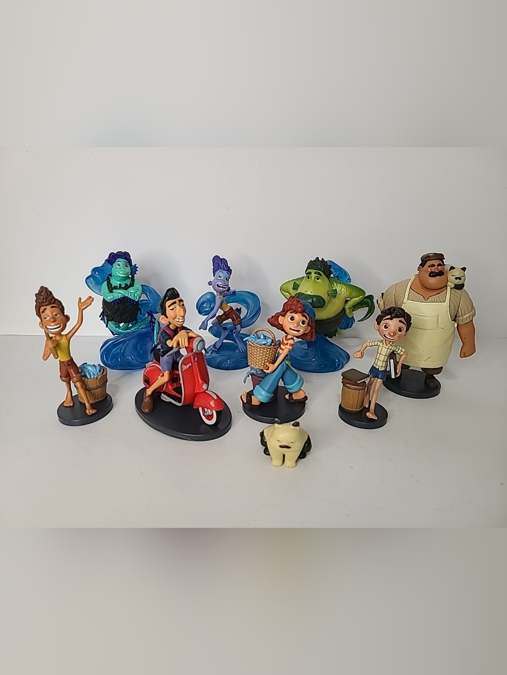 Disney Pixar Luca Figure Set of 9 4” Disney Store Lot